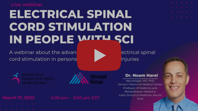 Electrical spinal stimulation in people with SCI
